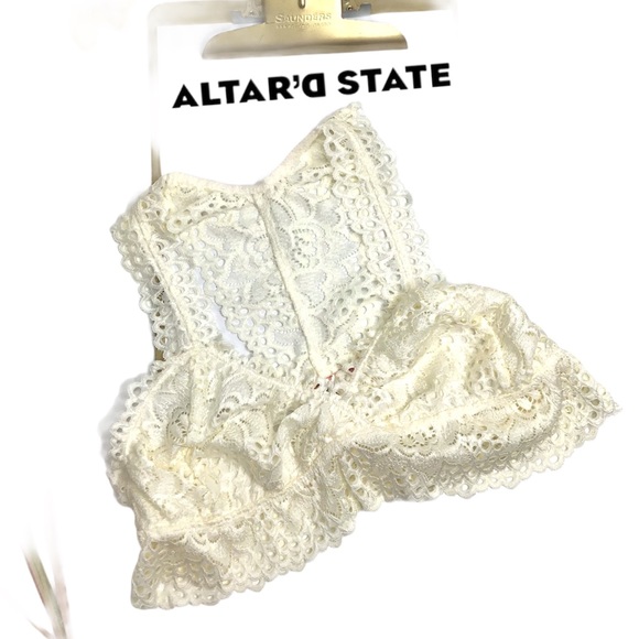 ALTAR’D STATE | Lace Racerback Bralette Ivory - Picture 5 of 16